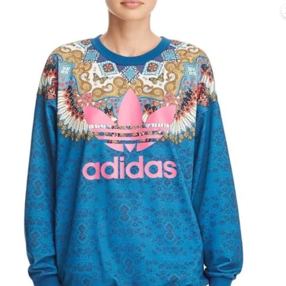 Adidas Original X Farm Rio borbomix butterfly sweatshirt size S